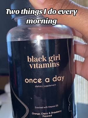Two things I do every morning: 1. Take my @Black Girl Vitamins 2. Make Starbucks at home! Are yall taking your vitamins every morning? 👀 Today I made a Salted Caramel Cream Cold Brew with Caramel Macchiato Creamer & extra Caramel 🥰 HAPPY FRIDAY 💋 #morningroutine #takeyourvitamins #blackgirlvitamins #multivitamin #starbucksathome #starbuckscoldbrew #glasscups #tiktokshopfinds