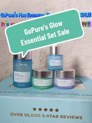 This sale won't last long so hurry!! #gopure #gopuremini #gopureminibundle #gopurebeauty #gopureneckcream #gopureglow #gopureskincare #skincaretiktok #tiktokshop #glowup #gopurepartner #gelcleanser #dewy #gopuredewyserum #brilliantbarrierwatercream #todaysale #saleoftheday