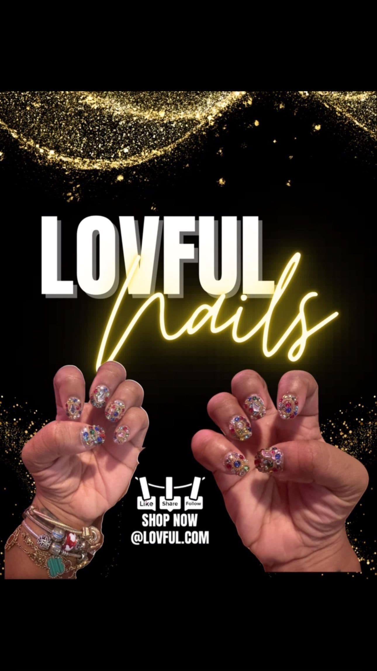 Designed by me on @canva , more acrylic press-on nails 💅🏽 from Lovful Nails #lovfulnails #acrylicnails #pressonnails #
