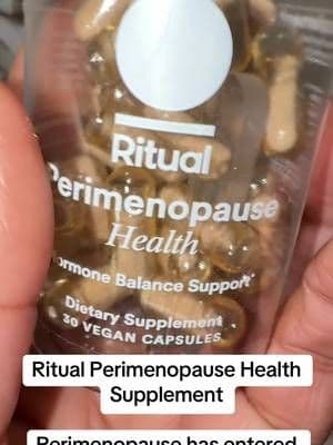 Ritual created this daily supplement specifically with the perimenopause stage in mind. I love seeing wellness products made for a chapter women don’t talk about nearly enough. ✨ #Ritual #Perimenopause #WomensWellness #WellnessRoutine #TikTokShop