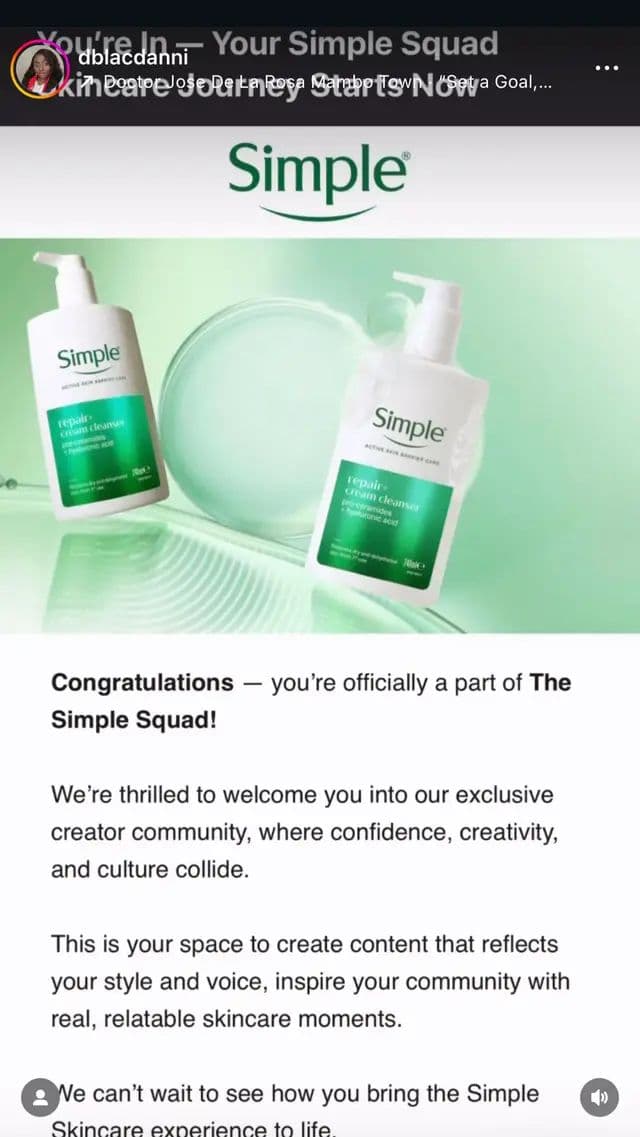 I finally got in!!! Thank you Simple skin for this amazing opportunity! Looking forward to many trying out simple skincare products and sharing honest reviews to my community.🩵🥹🔆 #simplesquaduk #simplesquaduklaunch #ad @SimpleSkincareUK