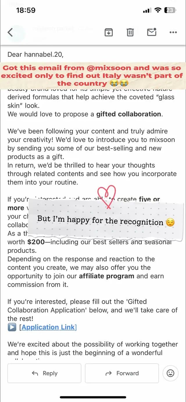 @mixsoon_influencer @mixsoon_global Thanks for the recognition 🫶🥰 looking forward to working with you #collaboration #mixsoon #collab #application #unavailable