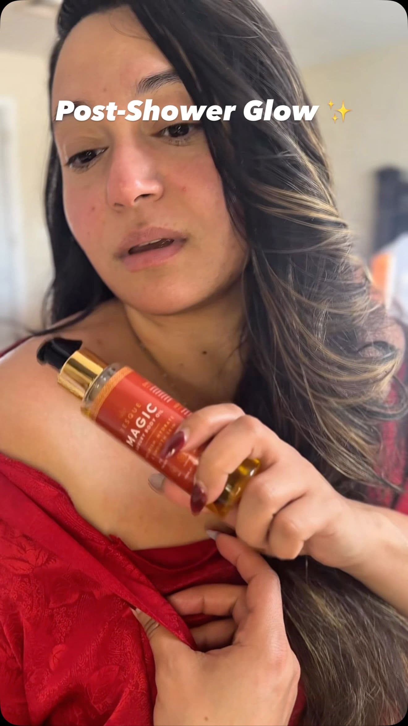 A little post-shower self-care 🤍✨#gifted
I’ve been incorporating the Besque Magic Body Oil into my routine and love h