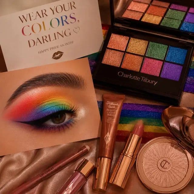 These vibrant rainbow shades brought my Pride-inspired vision to life, and I’m obsessed with how playful and empowering this look feels! 💄💫 USE MY CODE : CT-SOCVY8IGWNY #ad #charlottetilbury #magicbeautystars @Charlotte Tilbury