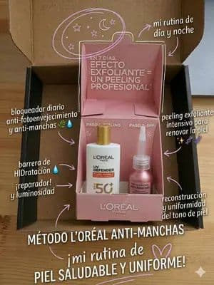 ¿Piel nueva en una semana? ✨ Me uní al reto de 7 días con este kit de @L'Oréal Paris MX y aquí te enseño la forma CORRECTA de usarlo. ✋ No se usa diario: el Peeling Anti-manchas se aplica solo 3 noches por semana y ¡SE ENJUAGA! 💦 La clave es la constancia y nunca olvidar el UV Defender por la mañana. ☀️ Consigue tu kit original aquí abajo en el carrito naranja. 👇🛒 #LorealParis #SkincareTips #Reto7Dias #peelingencasa #TikTokShop
