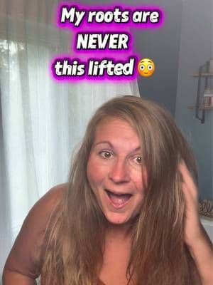 Okayyy… it definitely raised my roots 😳😂 I was not expecting this much lift from my usually-flat hair. #hairtok #hair