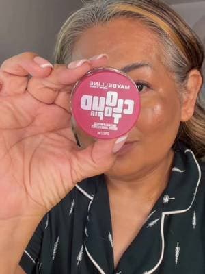 @Maybelline NY Cloudtopia Lip and Cheek Mousse Blush in shade Twilight Berry on 51 year old mature medium-tan golden olive skin #maybellinecloudtopia #blushblindness #tiktokshopsummersale #tiktokshopsale #flawlessmakeup