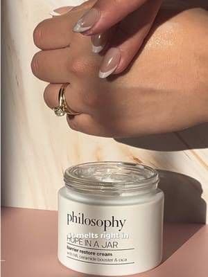 The @philosophy Hope In A Jar Barrier Restore Cream has become that one step my skin didn’t know it needed 🤍 #lovephilosophy #skinbarrier #gifted #barriercream