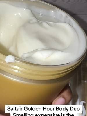 Saltair's Golden Hour duo pairs a rich multi-lipid body butter with a matching body mist. Moisturized skin AND a gorgeous fragrance? That's the kind of body care combo I love! 😍🧴 #Saltair #GoldenHour #BodyCareRoutine #BodyButter #TikTokShop