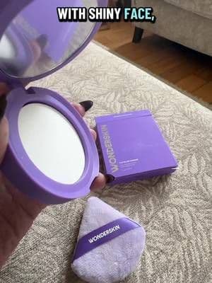 Shine be gone!!!! 🤍✨ @Wonderskin #oilyskin #skincare #makeup #tiktokmademebuyit