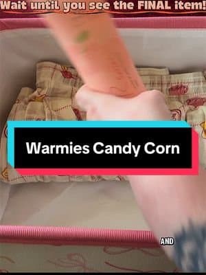 The cutest finishing touch for this Halloween Boo Basket! 🎃🧡 The @Warmies Candy Corn is microwavable, gently weighted