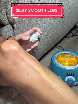 @Tress Wellness waxing kit alllws me to have daily smooth legs from home! #ad #tresswellness #athomewaxingkit #smoothlegs #skincare
