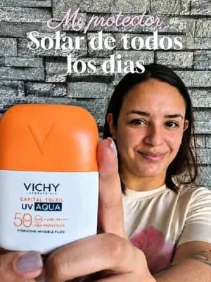 Del skincare de la mañana a disfrutar mi día afuera 🌤️ Este protector solar SPF50 se siente como nada en la piel — se absorbe rápido y es apto para todo tipo de piel, incluso la mía. @Vichy Laboratoires @For_Me #MevsUV #VichySkinCare #Publicidad #VichyFM