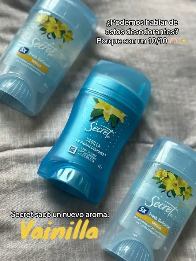 ¿Ya probaste el desodorante en gel o barra Vanilla de Secret? ✅Aplicación transparente ✅ Protección contra el sudor y el mal olor ✅ Frescura todo el día NSO: NSOC10838-21CO NSOCO1060-22EC @For_Me @Secret Desodorantes #minuevosecretfm #secretvainilla #minuevosecret #Publicidad #Secret