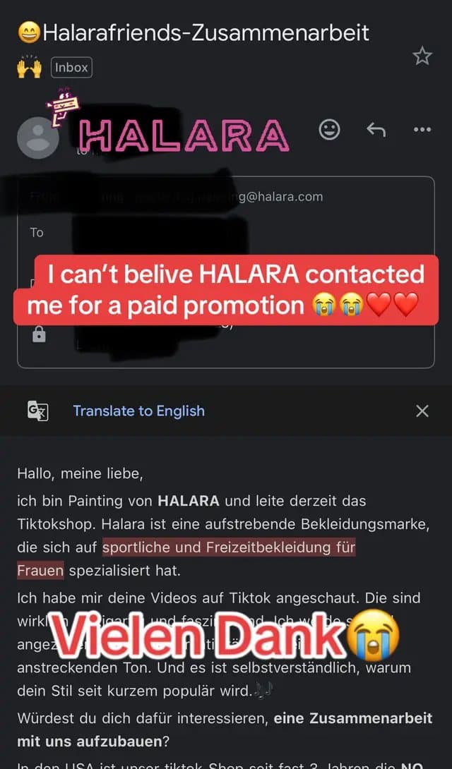 Halara slid into my inbox 👀💌 Still in shock! #halara #halaraeveryday #halara_de #ugccreator #ugc_deutschland #ugccreators #prpackage #ugcgermany #ugc #collobaration #brandambassadorwanted