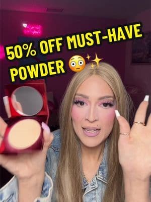 50% OFF and only $19 😮🔥 this powder blurs, smooths, and locks in your makeup ALL day—don’t wait, it’s going fast 🛒✨