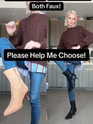 Both are my favorites!! #kittenheels #boots #fauxleather #tiktokshopjumpstartsale #affordablefashion @Coutgo