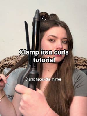 How to curl your hair with a clamp curling iron 🤍 #curlingiron #tiktokshopholidayhaul #bioionic #clampcurl #curltutorial