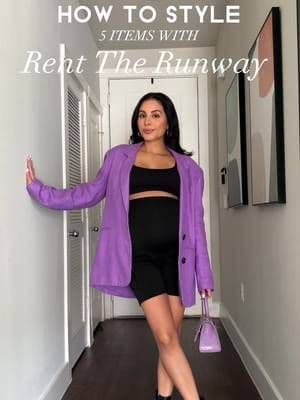 ποΈ How to style five items with me ft. @renttherunway #RTRpartner #ad 1. Ronny Kobo Klover Oversized Blazer: A chic must-have! I've paired it with leggings & boots for that comfy-cute vibe. π 2. Busayo Collective Rib Sweater Dress: Fall perfection! In love w/ this look paired w/ stylish boots and a Tory Burch bag. π 3. Accessorize in Style: Did you know you can rent accessories too? I chose this Tory Burch bag and rocked it in two different ways! β¨ 4. Gingham Maternity Dress: Bump-friendly, though it didn't steal my heart. 5. Emilia George Faux Fur Maternity Coat: Chic and street-style ready! π€ Want these looks for yourself? Dive into RTR's 10-item subscription per month! Choose up to 10 fabulous pieces monthly, keep up to 5 at once, and swap them twice a month - talk about options!π€© Link in my bio to get these looks at 30% off using my code RTRCUR033174.#Renttherunway #fallfashion #maternityfashion #latinacreator #fyp
