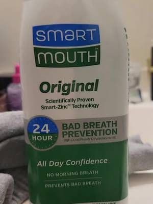 Finally back in stock! 🦷✨ I’ve tried to post about the SmartMouth Original Zinc Activated Mouthwash twice now, but it sells out every single time! If you’re tired of mouthwashes that just mask bad breath for 30 minutes, you need to see how this dual-action technology works. Unlike standard rinses, this uses activated Smart-Zinc to eliminate sulfur gas and prevent morning breath for a full 24 hours. It’s alcohol-free (no burn!) and scientifically proven for all-day confidence. 📦 Grab this mouthwash at the link below before the "Sold Out" sign returns! #SmartMouth #OralHygiene #BadBreathRemedy #tiktokshopfinds