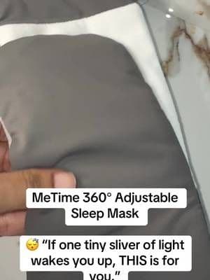 This wraparound sleep mask is designed for 360° light blocking with a soft adjustable fit and a design made to avoid pulling your hair. #SleepMask #BetterSleep #SleepEssentials #NightRoutine #TikTokShop