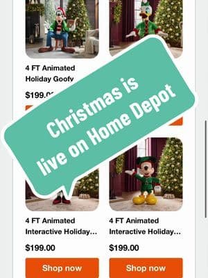 🎄 Home Depot Christmas is LIVE online!! 🎄 Disney lovers… this is your warning because I have a feeling some of these a