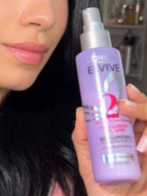 #GiftedByLOrealParis ✨💜 Gracias a @L’Oréal Paris y @loréal paris usa por este regalo! El Elvive Hyaluron + Plump Serum con 2% ácido hialurónico hidrata mi cabello hasta 72h, dejándolo más suave, brillante y con movimiento ✨ #LorealParis #LorealParisHaircare