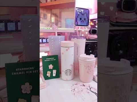 Starbucks Cherry Blossom 2026 Collection Haul 🌸 Pink Tumblers + Flower Straw Cold Cup