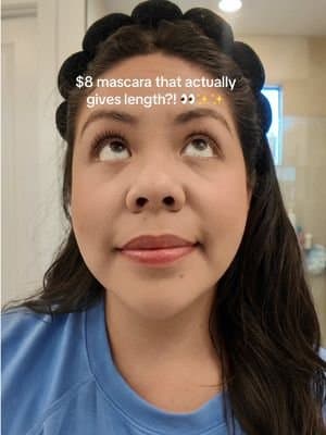 Not me being obsessed with this $8 mascara that was gifted to me by e.l.f😭✨ The length + before & after?? e.l.f. really did their thing with this one!! @e.l.f. Cosmetics @chimeable #elfcosmetics #lashXTNDR #gifted