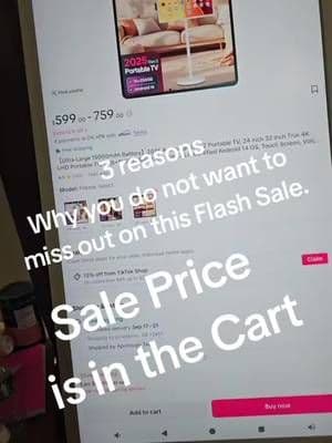 Sale Price is in the Cart!!!!!! @Apolosign #TikTokShopFlash #giftideas #bigtablet #rollingtv #Apolosign
