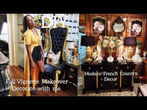 DIY Fall Vignette Makeover Decorate With Me Modern French Country Decor In My Living Room