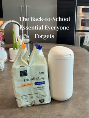 Back-to-school means germs everywhere I’m keeping @biom wipes nearby for lunchboxes, backpacks, counters and all the everyday messes. Plus, the refillable dispenser is cute enough to leave out! Find it at Target 🎯 #ad #gettedbybiom #biom #backtoschool #targetfinds @target