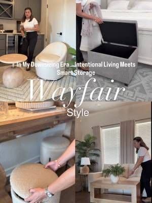 In my downsizing era, every piece has to earn its place. 🤍 I’m choosing intentional living, smart storage solutions, and multi-functional furniture that keeps my space clutter-free without sacrificing style. Comment LINK to Shop my favorite @Wayfair storage finds in this reel. #DownsizingEra #WayfairElevate #WayfairCreator #ad #Wayfair