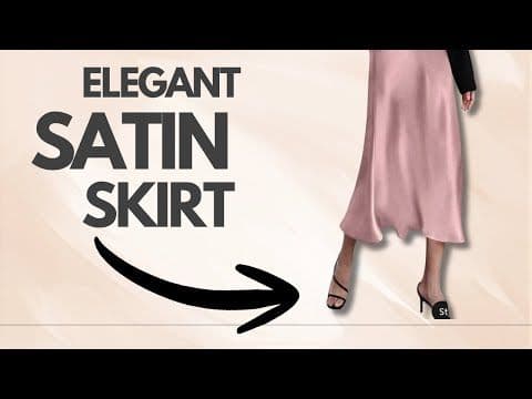 Elegant Satin Midi Skirt for Women 40 and Over-gifted