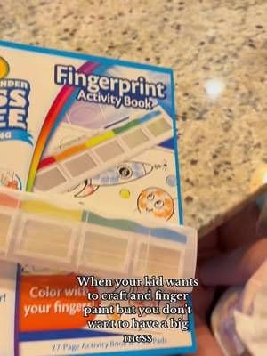 Come do craft time with us and our @crayola wonder mess free finger paint activity book!! We love using this when we donโt want to make a big mess! Itโs fun for the entire family! #crayolacolorwonder #sponsored #kidscrafts #messfreecraft #kidsactivities #momsoftiktok #alandlo #orlandoblogger #orlandoinfluencer