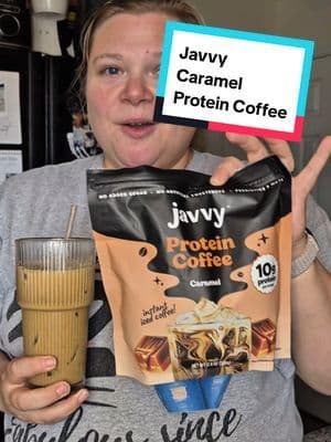 Coffee AND protein? ☕️💪 Okayyy @Javvy, you have my attention. 👀 This caramel protein coffee has 10g of protein per scoop + 80mg of caffeine, so I can get my coffee fix AND add some protein to my morning routine. 🤎 And caramel is always a yes for me. 😍 Would you try protein coffee — YES or NO? 👇 #coffee #protein #tiktokshopbacktoschool #morning #caffeine