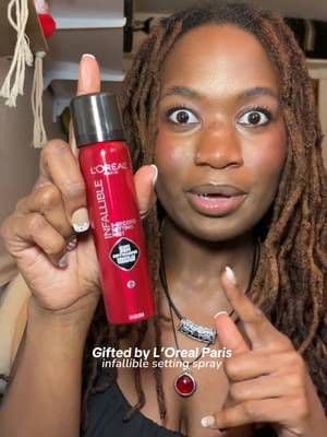 #GiftedByLorealParis @loréal paris usa this Infallible Setting Spray is absolutely taking ittt #ZfluenceXInfallibleSettingSpray #ZfluenceGiveaway
