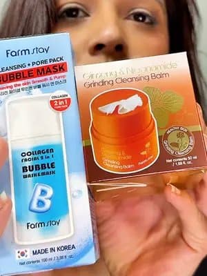 Double the cleanse, double the glow! โจ Holding two of my skincare essentials: ๐น Farmstay Collagen Facial 2 in 1 Bubble Wash Mask โ Cleansing + Pore Care for smooth, plump skin ๐ Farmstay Ginseng & Niacinamide Grinding Cleansing Balm โ Nourishes and brightens while taking off the day Farmstay #koreanskincare #farmstayglowchallenge #yesxFarmstay + #FarmstayxSeptember ๐๏ธ Shop these items through the link in my bio! Use code Jazz4321 for a discount at checkout! ๐๏ธโจ @YesStyle @YesStyleInfluencers @Farmstay official Not a paid Promotion