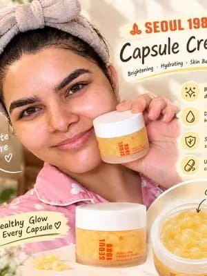 Tiny capsules, big glow ✨💛 Seoul 1988 Capsule Cream has officially become one of my skincare favorites 🫶🏻✨#capsulecream #1988 #ksecret #kbeauty #beautycreator @KSECRET GLOBAL @KSECRET US @YesStyle @APRILSKIN @anua_global YesStyle discount code NISHA00089