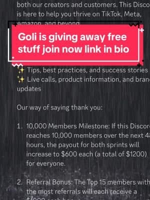 Goli is giving away $1000 and free ipads plus so much more join by sunday link in my bio. #tiktokshop #tiktokban #money