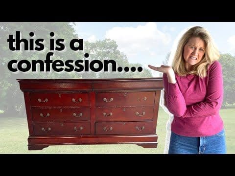 EXPENSIVE Dresser DUPE Furniture Anthropologie | Orange Dresser gets a Modern Makeover