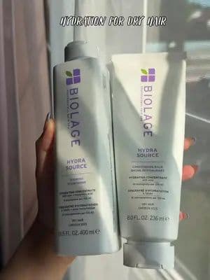 My HydraSource routine for dry hair 💧🤎 Shampoo, conditioner + serum for that extra dose of hydration, finished with a relaxing scalp massage. @BIOLAGE #GiftedByBiolage #LorealistarCA #HydraSourceRoutine