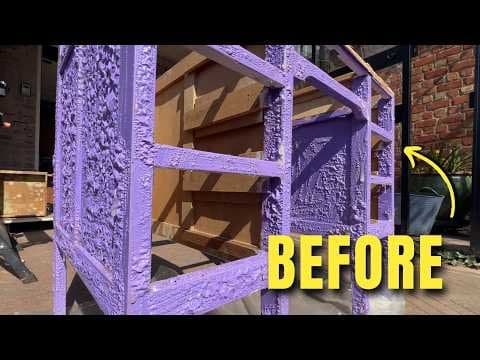 Restoring a 100-Year-Old Painted Desk Infested with Woodworm | Antique Furniture Restoration ASMR