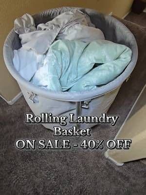 Rolling Laundry Basket on sale #songmicshome #ttslevelup #ttsdelightnow #giftguide #laundry #creatorboostcamp #homehack #basket #springtok #rollinglaundrybasket #tiktokshopcreatorpicks