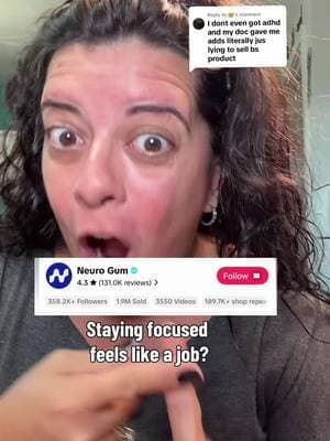 Replying to @😵💫 Apparently I’m lying to sell a “BS product” 😂 Meanwhile… 1.9 MILLION sold, 131K reviews, and 189K repeat customers. 🙋🏽♀️ Hi, I’m one of them. I’m also a rare HONEST creator. Respectfully, touch grass. 🌱 #NeuroGum #neuromints #focus #TikTokShop
