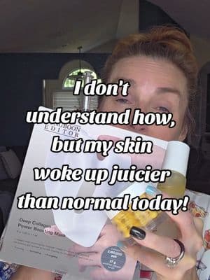 No mousturizer before bed travesty update: My skin was juicier & plumper when I woke up this morning, then it normally is with night cream and overnight masks. 🤔💦 @SUNGBOON EDITOR seven day glassskin set so far so good! #TikTokCreatorSearchInsightsIncentive #tiktokshopbacktoschool #glassskin #skincareover50 #dryskin