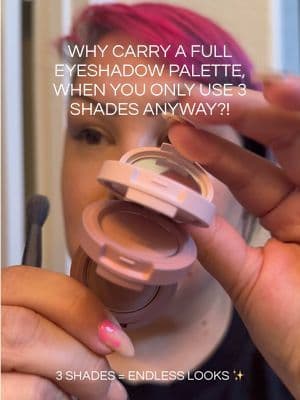 @Kaja Beauty Bento Eyeshadow Trio review ✨ These stacked K-beauty eyeshadows are compact, travel-friendly, easy to blend, and perfect for quick everyday makeup looks. The curated matte and shimmer shades make creating an eye look simple and beginner-friendly. #KajaBeauty #dealsforyoudays #tiktokshopcreatorpicks #tiktokshopbeauty #tiktokshopsparkcreator