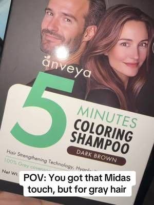 Not the greys again 😩 Anveya 5-Minute Coloring Shampoo (Dark Brown) is my quick fix 🤎 #TikTokShopFinds #TikTokMadeMeTryIt #haircolorhack #momlifehacks #grayhairfix