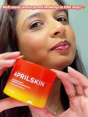 Bye-bye stubborn makeup! 👋✨ I’m testing out the @APRILSKIN Carrotene IPMP™ Hydromelt Cleansing Balm and it literally melts away makeup, sunscreen, and pore-clogging impurities without leaving a greasy film or stinging the eyes 🧡 Have you tried cleansing balms yet? Let me know in the comments! 👇 #APRILSKIN #APRILSKINskincare ##medicube#kbeauty ##skincare @medicube global Not a paid promotion.