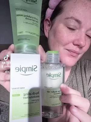 Get Glowing With The Ultimate Simple Skincare Routine Transform your daily routine with the ultimate Simple skincare trio featuring the refreshing facial wash, eye makeup remover, and hydrating moisturiser. Infused with pro-vitamins B5 and E, peptides, and niacinamide, this gentle yet effective routine deeply cleanses, hydrates, and refreshes your skin. Tap the orange basket below to get yours today! @Simple UK @Simple Skincare #skincare #SkincareRoutine #tiktokshop #tiktokmademebuylt #fyp